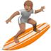 🏄🏽 person surfing: medium skin tone display on Apple